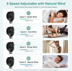 5000mAh Portable Stroller Fan - 3-Speed Battery Operated, Flexible Clip-on Tripod, 360° Rotate Flexible Tripod