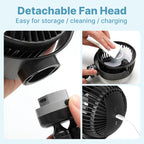 5000mAh Portable Stroller Fan - 3-Speed Battery Operated, Flexible Clip-on Tripod, 360° Rotate Flexible Tripod