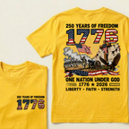 250 Years Of Freedom One Nation Under God Liberty • Faith • Strength Tshirts