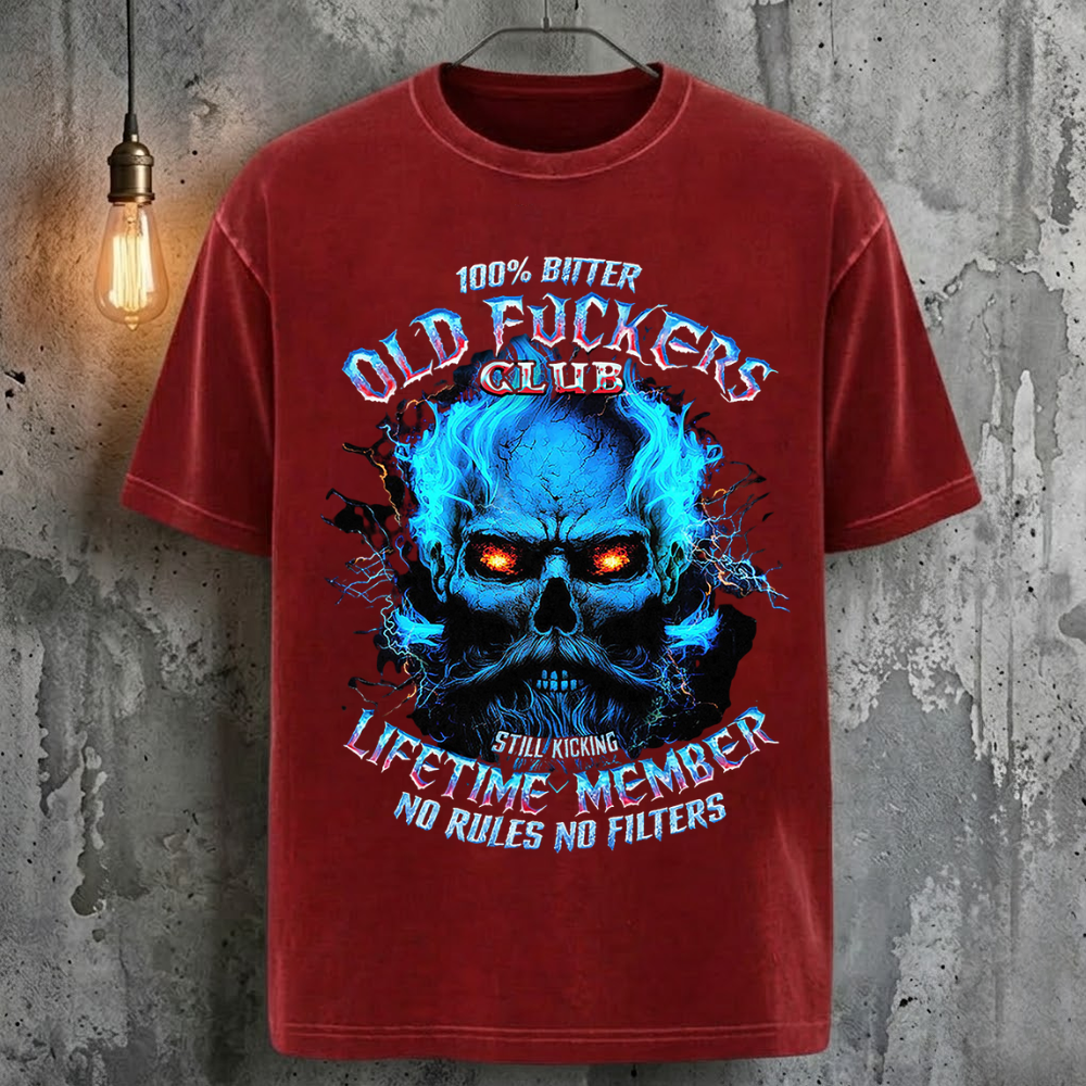 100% Bitter Old Fuckers Club Still Kicking Lifetime Member No Rules No Filters T-Shirt
