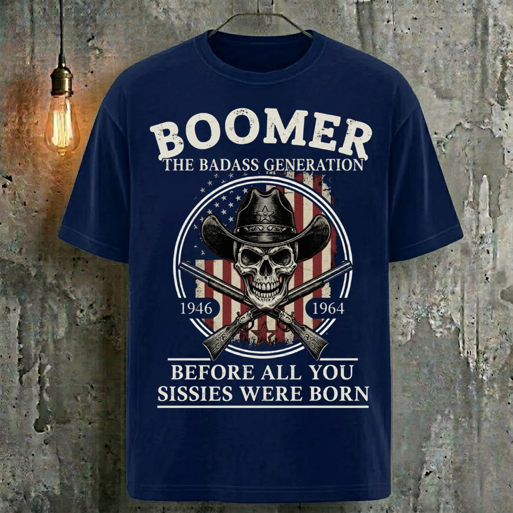 Boomer The Badass Generation Before All You Sissies Were Born Human Skeleton T-Shirt