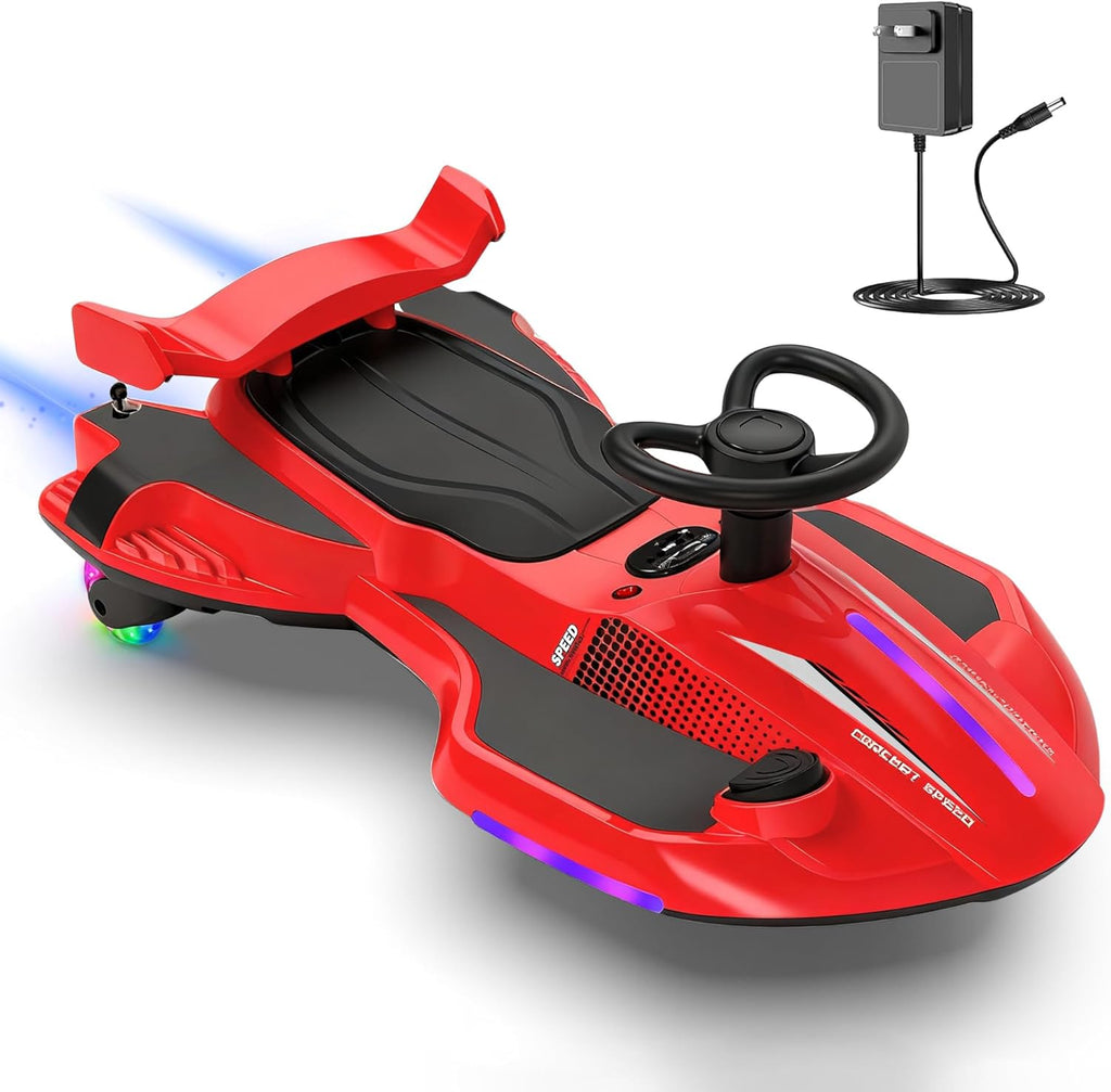 12V Electric Wiggle Car - 2-in-1 Swing & Drift Ride-On with LED Lights & Music 🏎️💨