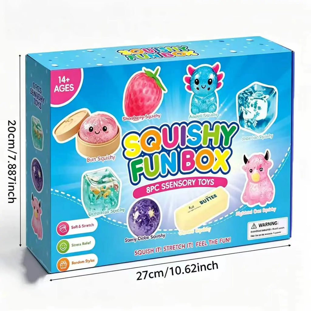 8-Piece Mystery Squishy Box - Slow Rebound Stress Relief Fidget Toys 🍬✨