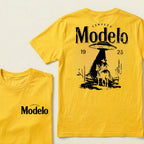 Cerveza Modelo 1925 Western Ufo Cowboy Rider Desert Cactus Vintage Graphic Tee