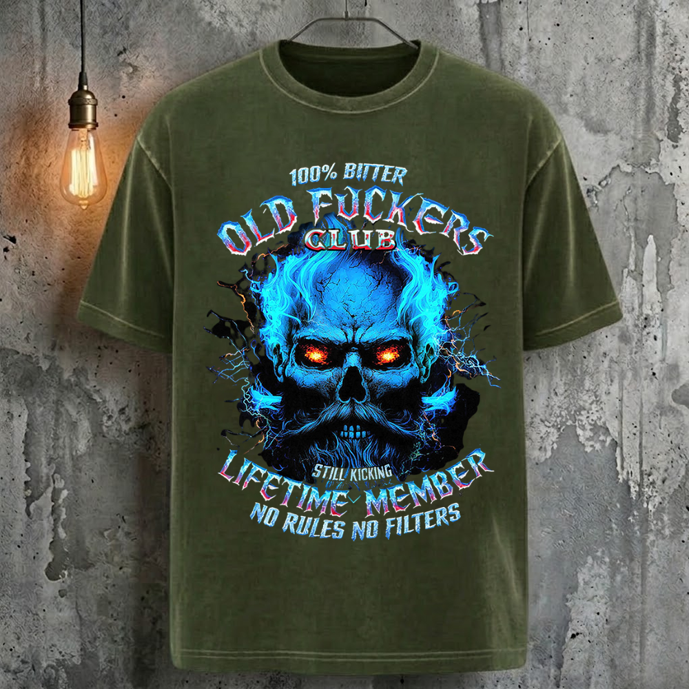 100% Bitter Old Fuckers Club Still Kicking Lifetime Member No Rules No Filters T-Shirt