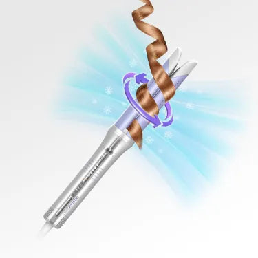 AirFlow Pro: 360° Auto-Rotating Curling Iron with Cool Air Tech