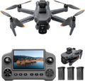 V918 Drones with Camera for Adults 4K, Under 249g Foldable Quadcopter, 8k Camera Drone with large screen controler and GPS Auto Return, Follow Me, Easy for Beginners,3 batteries