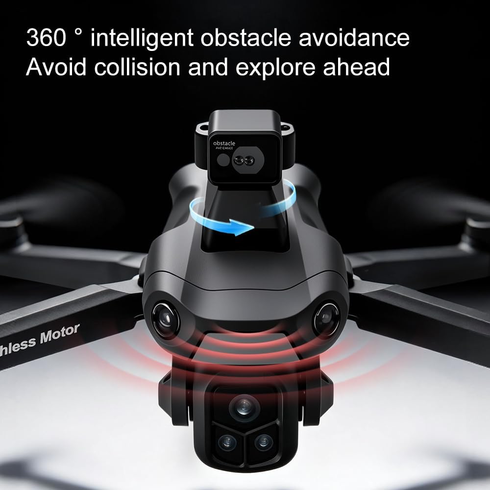 V918 GPS Drone with 8K Camera for Adults, RC Drones with 5 inch HD Screen, 90 Mins Flight Time, 3KM Long Control Range, 360° Obstacle Avoidance, Headless Mode, Auto Return, Circle Fly and Follow Me