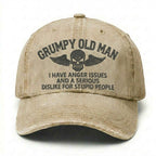 Grumpy Old Man I Have Anger Issues And A Serious Dislike For Stupid People Embroidery Cap