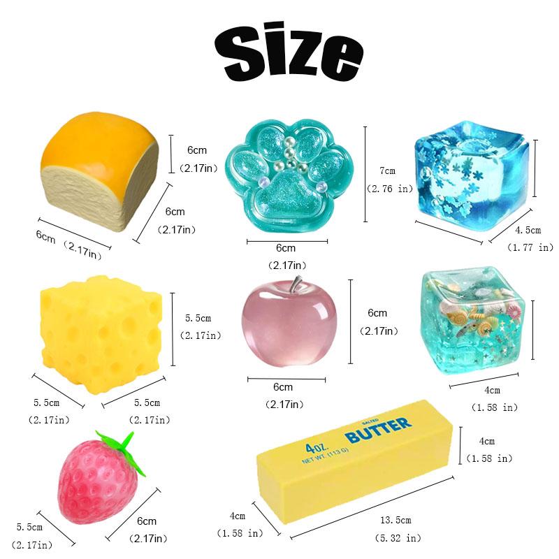 8-Piece Mystery Squishy Box - Slow Rebound Stress Relief Fidget Toys 🍬✨