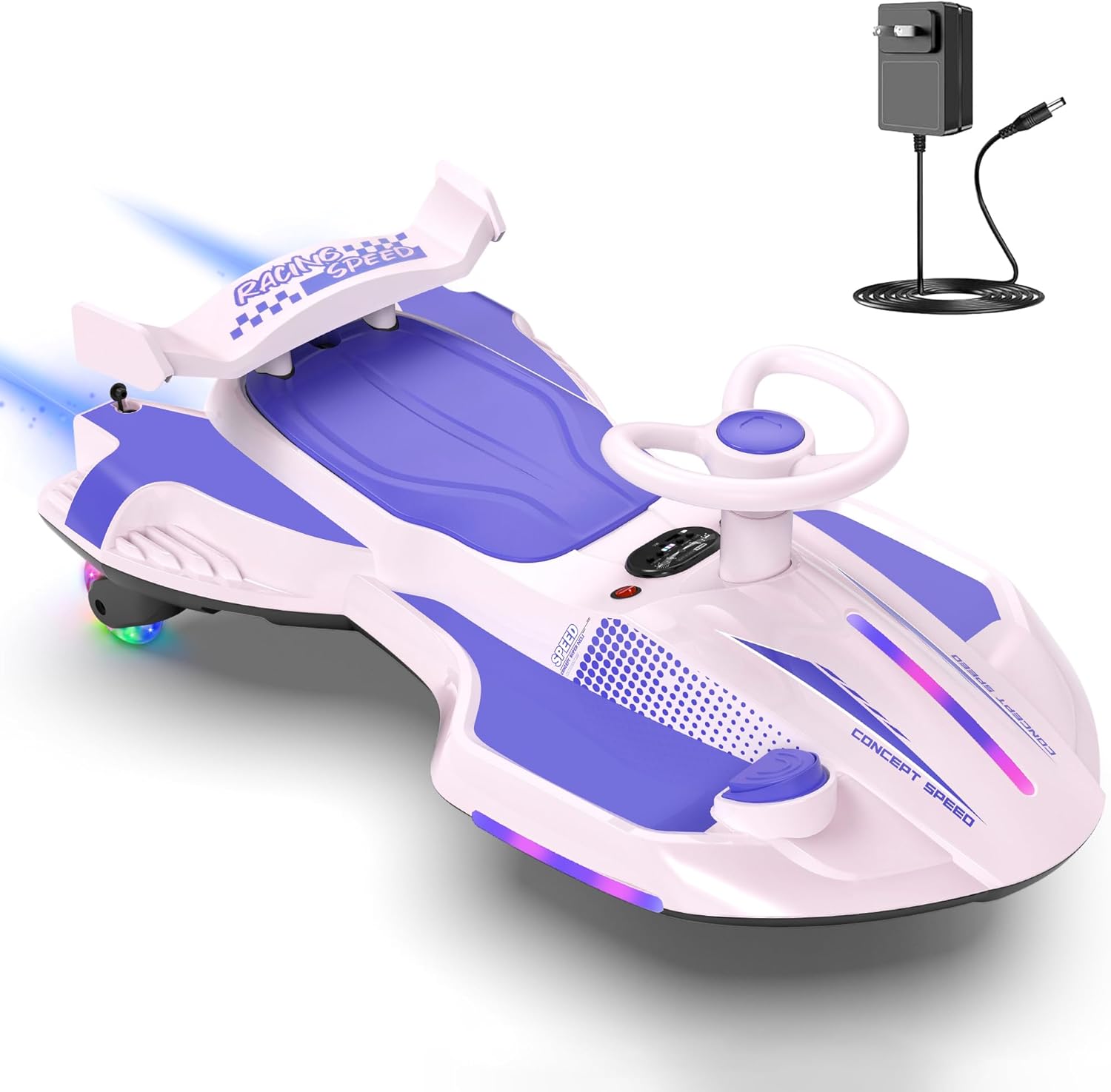12V Electric Wiggle Car - 2-in-1 Swing & Drift Ride-On with LED Lights & Music 🏎️💨