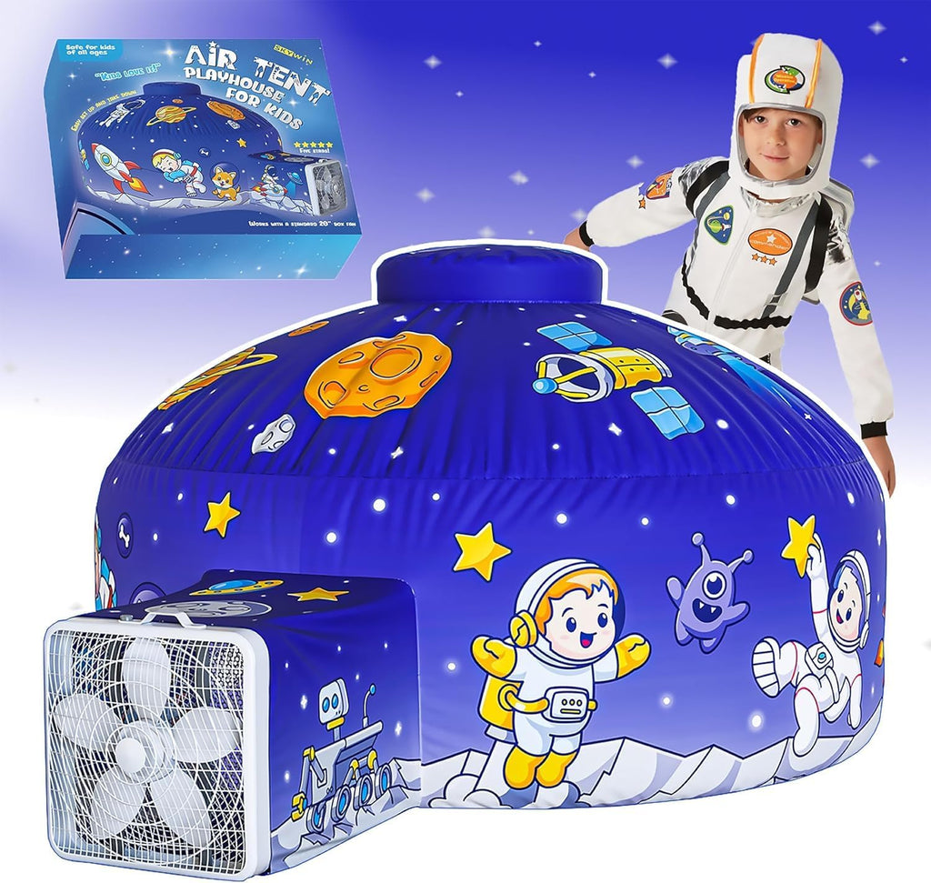 Instant Inflatable Air Tent for Kids - Large Indoor Playhouse Fort (77" x 50") 🏰💨