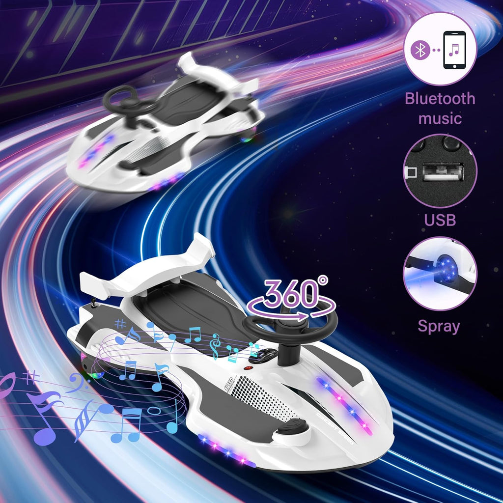 12V Electric Wiggle Car - 2-in-1 Swing & Drift Ride-On with LED Lights & Music 🏎️💨