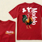 Modelo Rooster Colorful Bird Silhouettes Cerveza Modelo Original T-Shirts