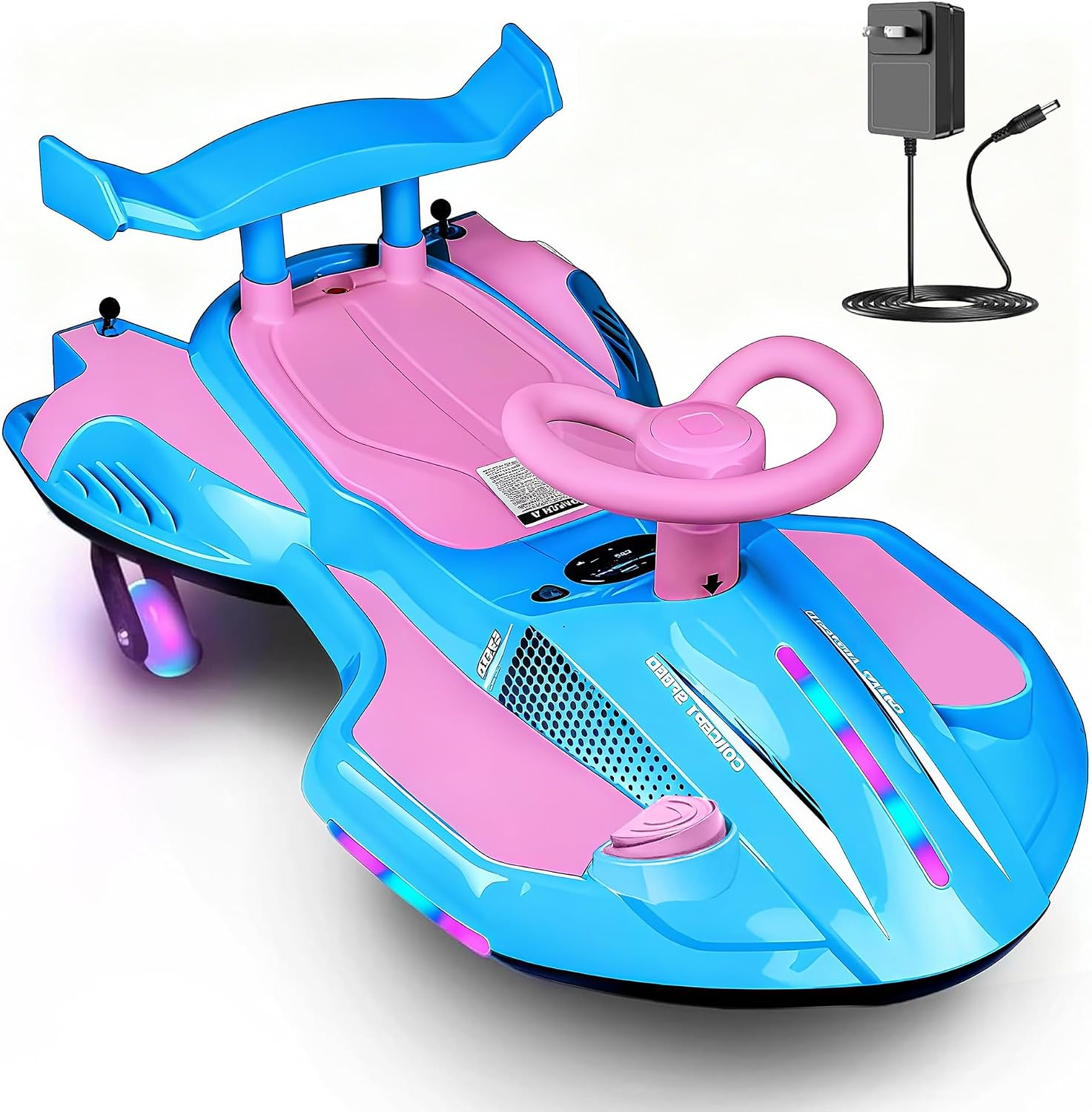 12V Electric Wiggle Car - 2-in-1 Swing & Drift Ride-On with LED Lights & Music 🏎️💨