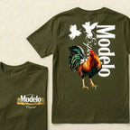 Modelo Rooster Colorful Bird Silhouettes Cerveza Modelo Original T-Shirts