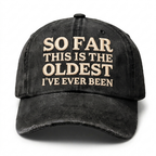 Vintage Wash "Oldest So Far" Embroidered Cap