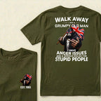Custom EST.Year Walk Away I Am A Grumpy Old Man T-Shirt