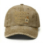 Bourbon Goes In Wisdom Comes Out Embroidery Cap