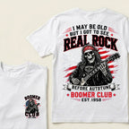Custom EST.Year I May Be Old But I Got To See Real Rock Before Autotune Vintage Rocker T-Shirt