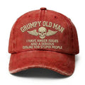 Grumpy Old Man I Have Anger Issues And A Serious Dislike For Stupid People Embroidery Cap