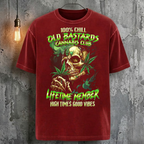 100% Chill Old Bastards Cannabis Club Lifetime Member T-Shirt