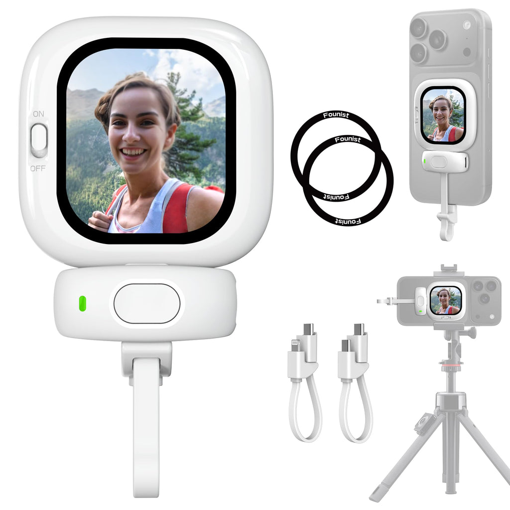 Phone Rear Camera Selfie Monitor Screen - AMOLED Real-Time Preview for Vlogging & Live 🤳✨