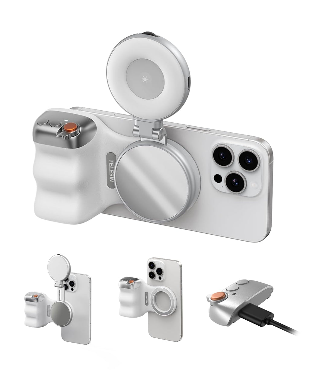 Magnetic Phone Camera Grip & LED Selfie Light Bundle 📸✨