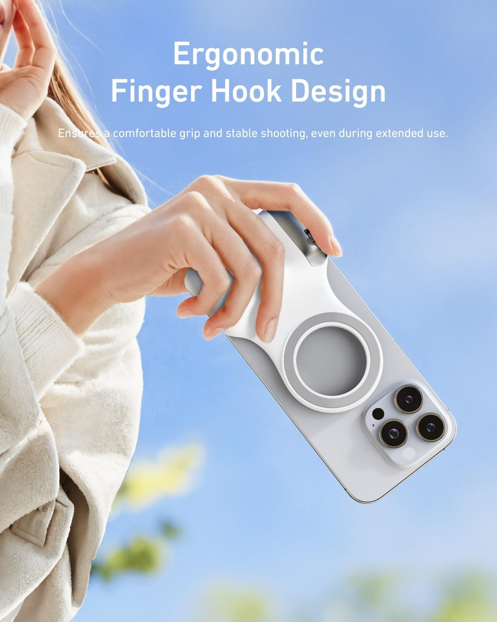 Magnetic Phone Camera Grip & LED Selfie Light Bundle 📸✨