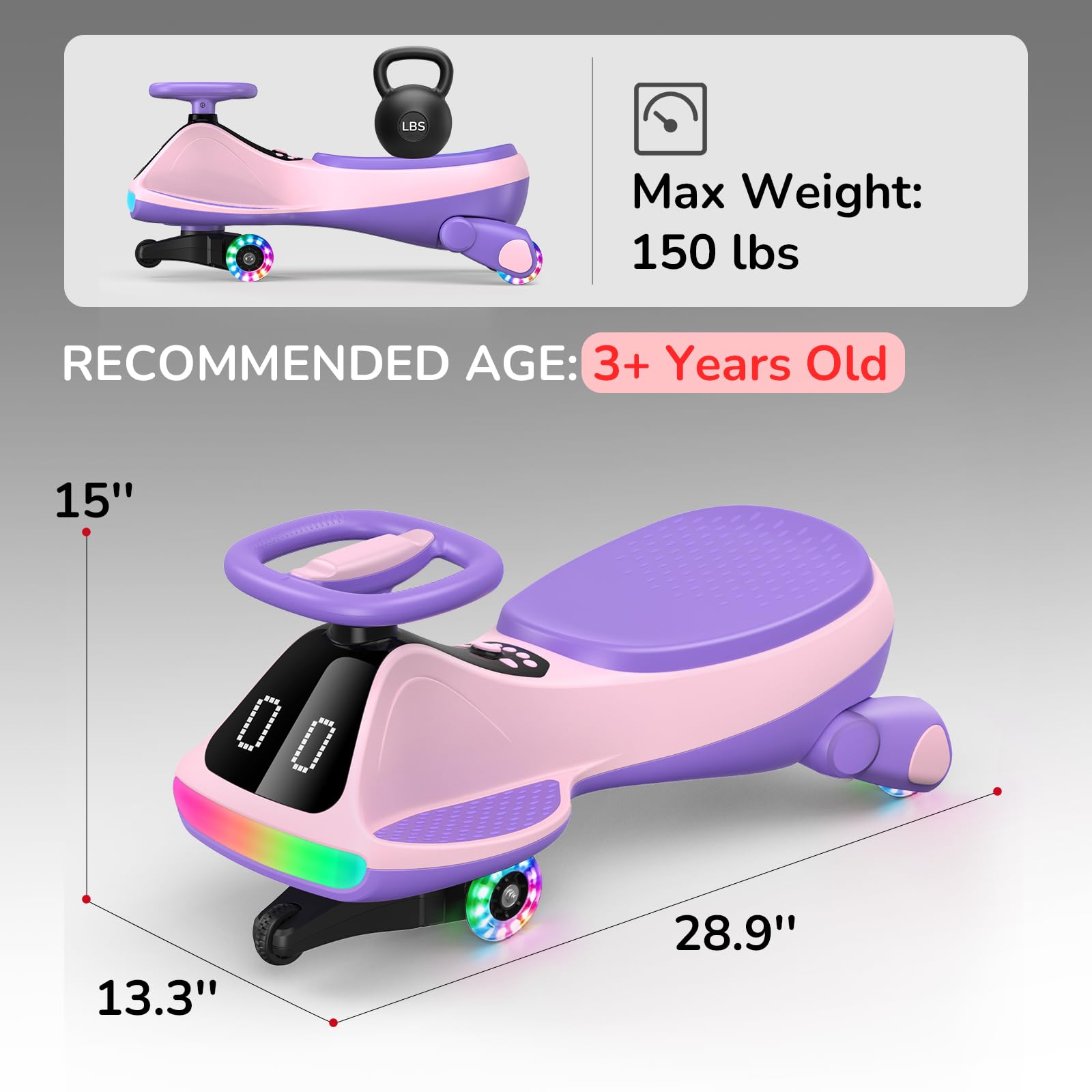 12V Electric Wiggle Car for Kids - Dual Speed Ride-On Toy 🏎️✨