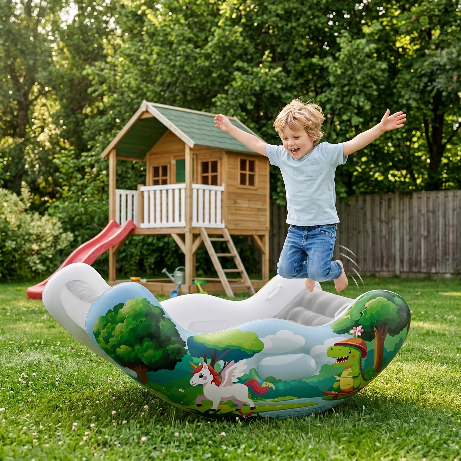 Inflatable Rocking Sensory Chair for Kids - Cloud Rocker for Autism & ADHD Support ☁️🧘‍♂️