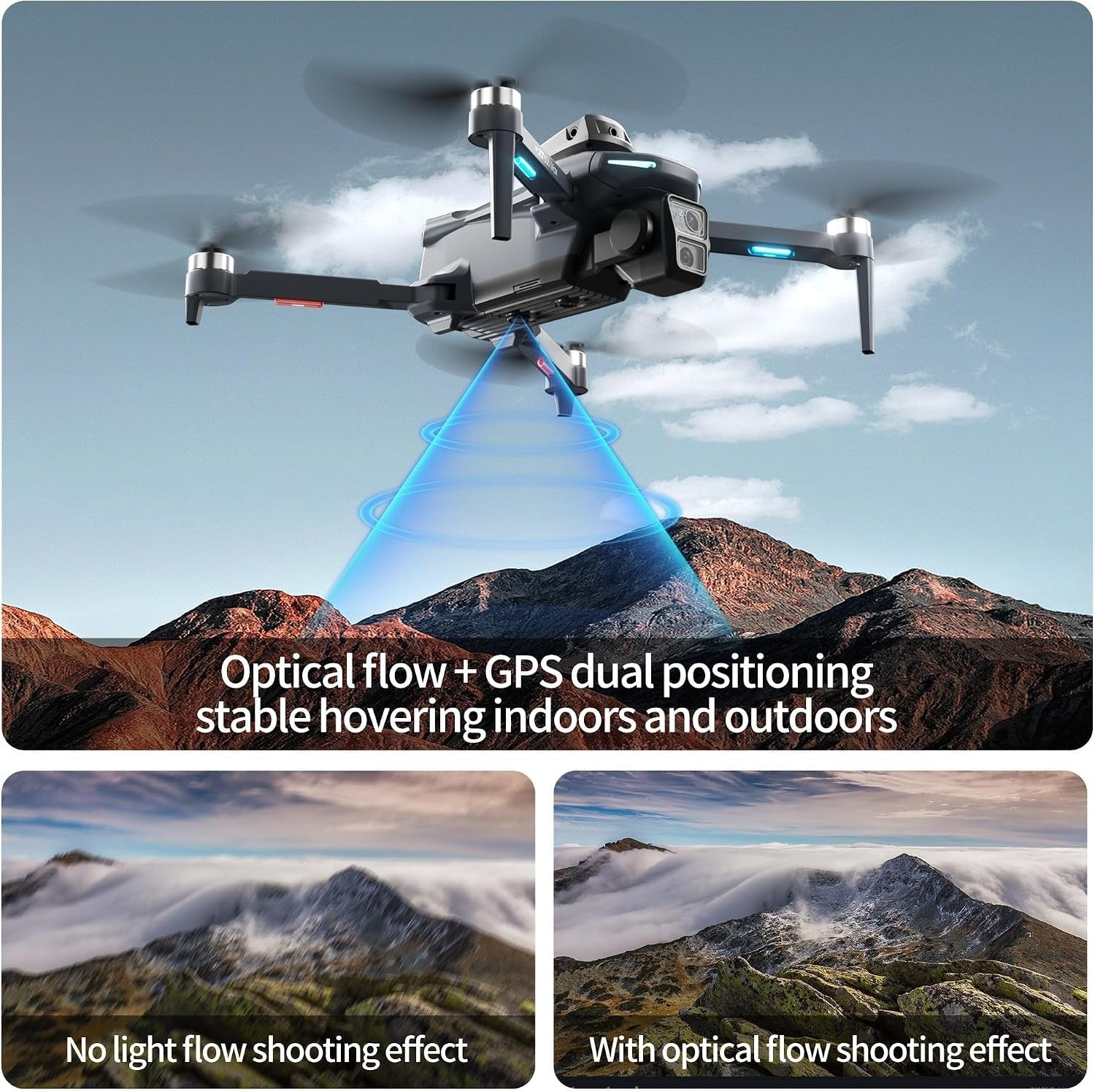 XT606 GPS Drone with 4K Camera EIS for Adults, 5G RC Camera Drones with 4.3" HD Screen, GPS Follow & Auto Return, Long Range Transmission, 90 Mins Flight Time with 3 Batteries, Foldable Drone with Brushless Motor, RC Drones for Beginner Gifts, Under 249g