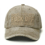 Don't Like Me?Fuck Off Problem Solved Embroidery Cap